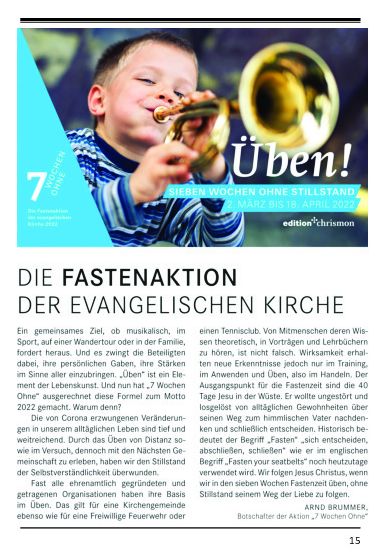 Die Fastenaktion der evangelischen Kirche