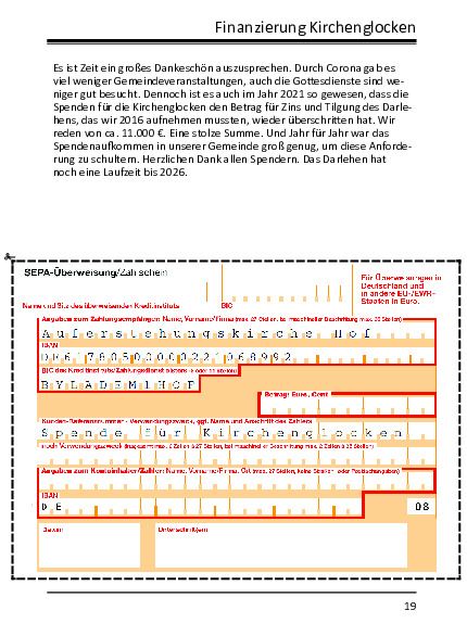 Finanzierung Kirchenglocken
