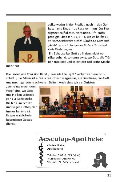 TVO Gottesdienst in der Auferstehungskirche