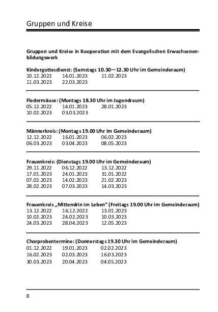 Gruppen und Kreise