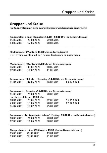 Gruppen und Kreise