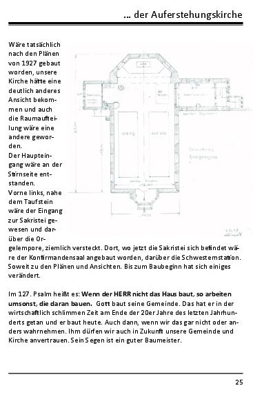 Pläne und Ansichten der Auferstehungskirche