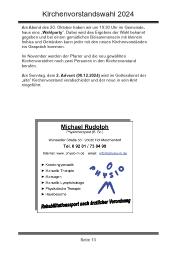 Kirchenvorstandswahl