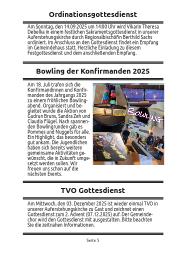 Einführungsgottesdienst / Bowling der Konfirmanden 2025 / TVO Gottesdienst