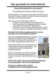 Was geschieht im Gottesdienst?