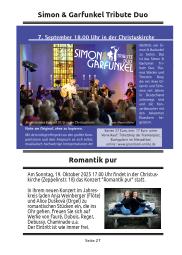 Simon & Garfunkel Tribute Duo / Romantik pur