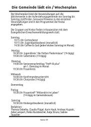 Die Gemeinde l&auml;dt ein / Wochenplan