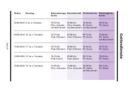 Gottesdienste 1
